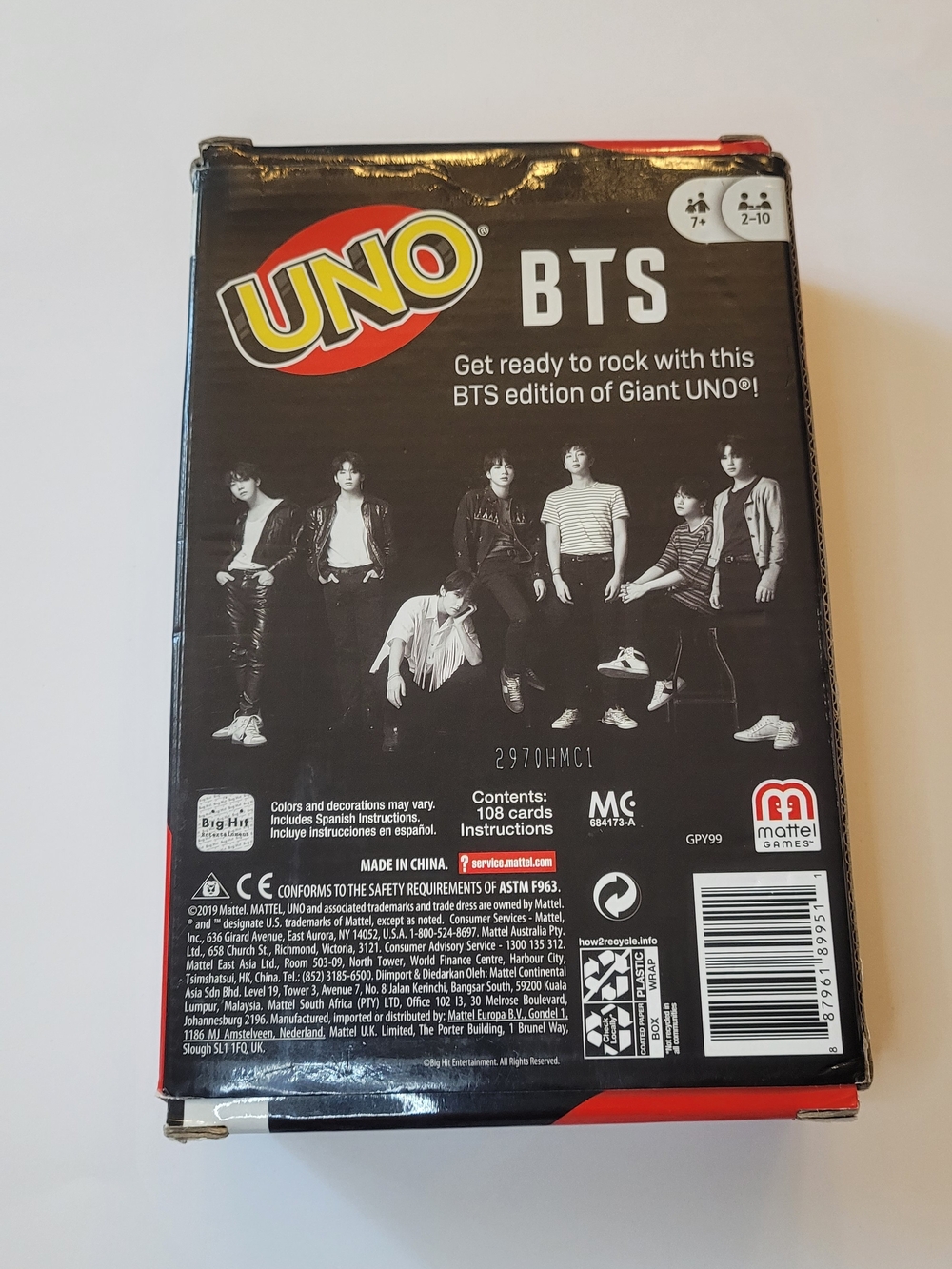 Giant UNO BTS Collectible Card Set - Open Box - Picture 3 of 8